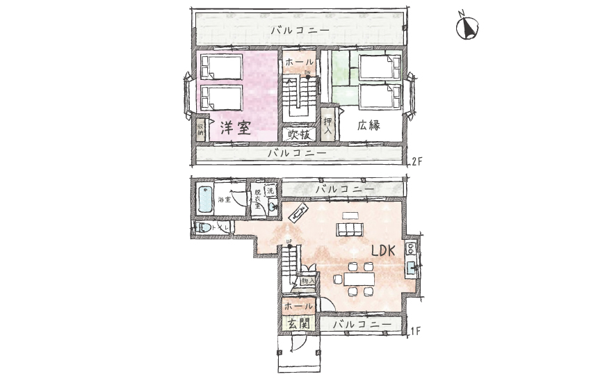 熱海貸別荘-間取り-くろたけ台1-623